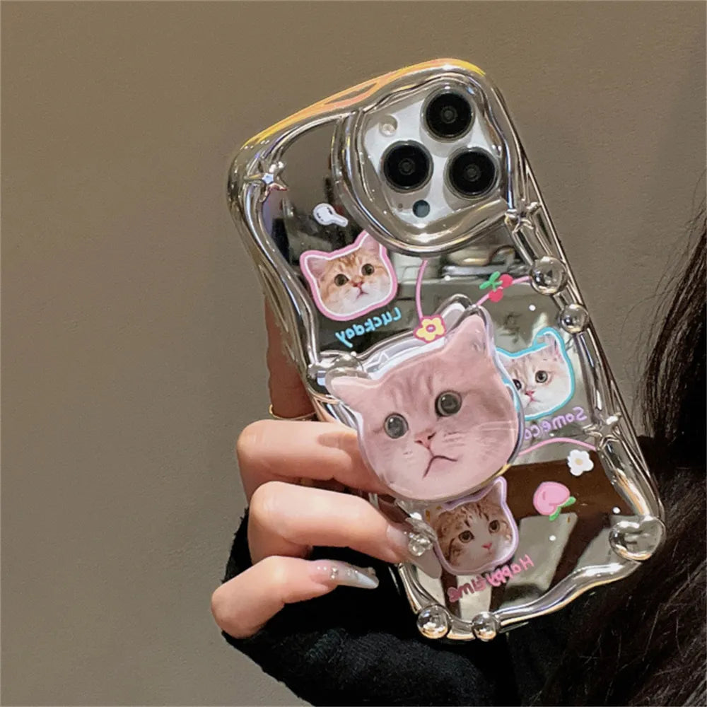 Cute 3D Cat Lovers Phone Case