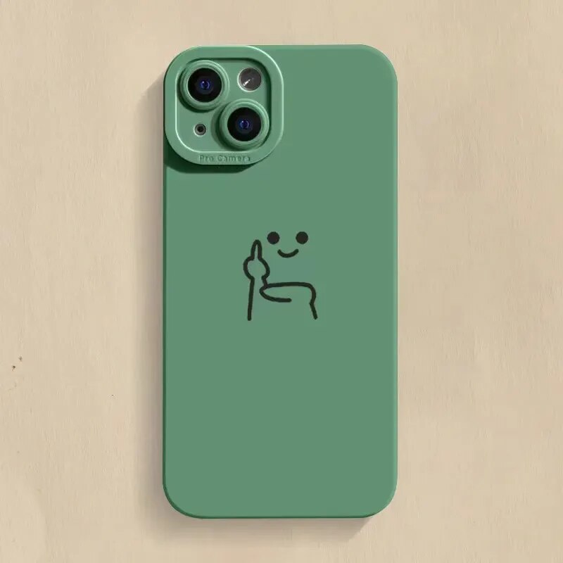 Cartoon Middle Finger Phone Case