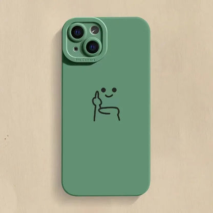 Cartoon Middle Finger Phone Case