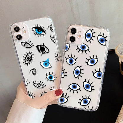 Lucky Eye Print Transparent Phone Case (V2)