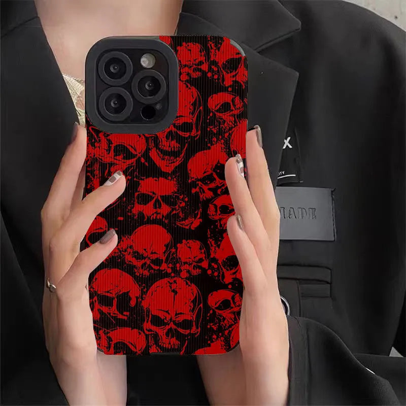 Vintage Red Evil Eyes Soft Silicone Phone Case