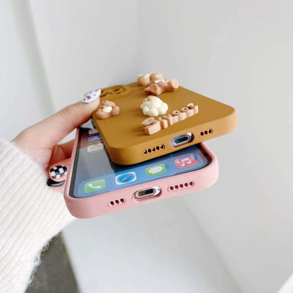 3D Bunny and Bear Phone Case