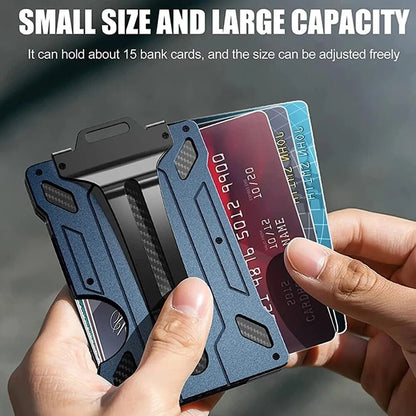 Slim Tactical Aluminum Wallet - Holds Up to 15 Cards