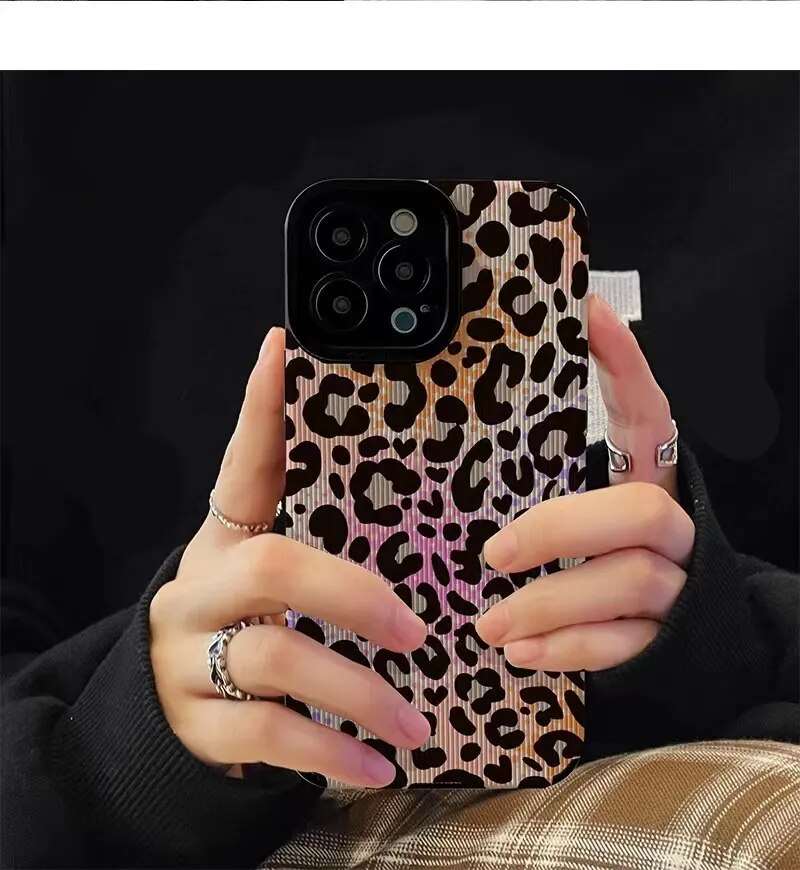 Colorful Leopard Pattern Lovers Phone Case