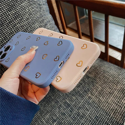 Fashion Love Heart Candy Color Phone Case