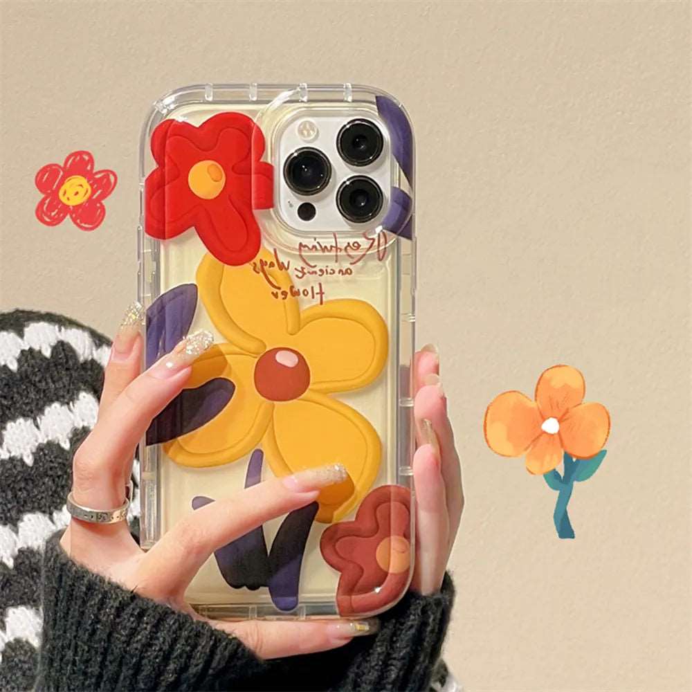 Clear Flower Phone Case