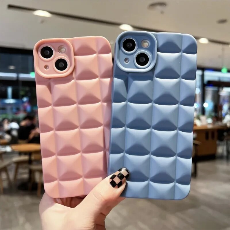 3D Skin Texture Checkered iPhone Case