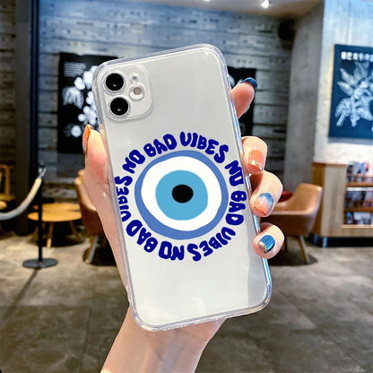 Lucky Eye Print Transparent Phone Case (V2)