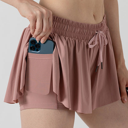 Flowy Sports Run Shorts - INLUMINE 2 in 1