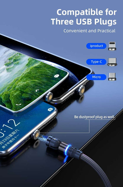 540° Rotate Fast Charging Cable