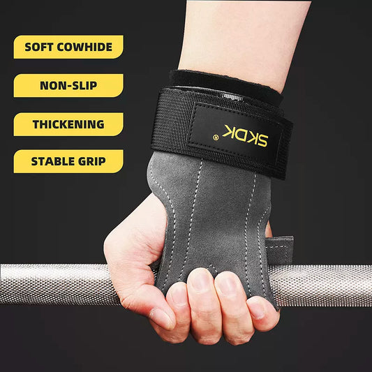 SKDK Cowhide Gym Grips - Your Weightlifting Wingman 💪🏋️‍♀️