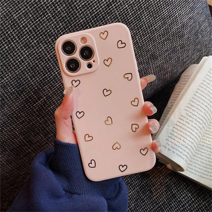 Fashion Love Heart Candy Color Phone Case