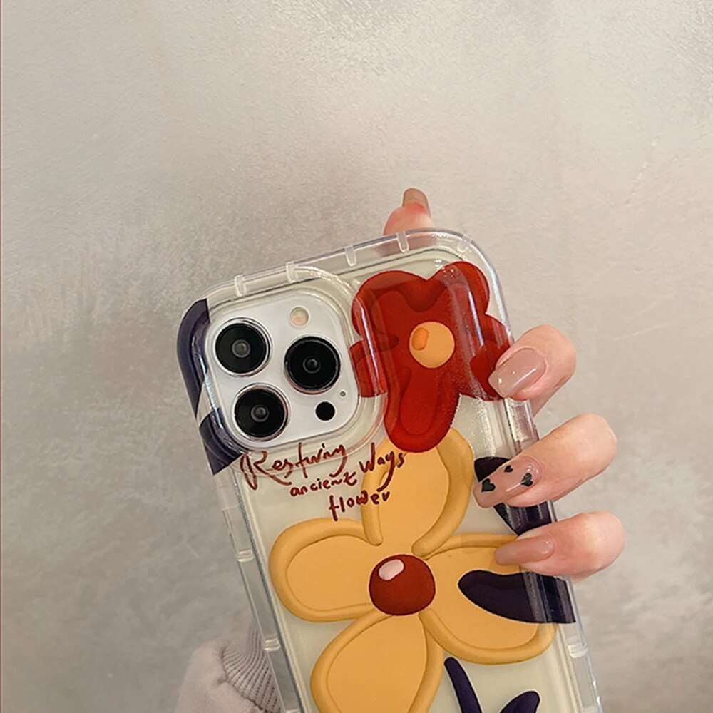 Clear Flower Phone Case