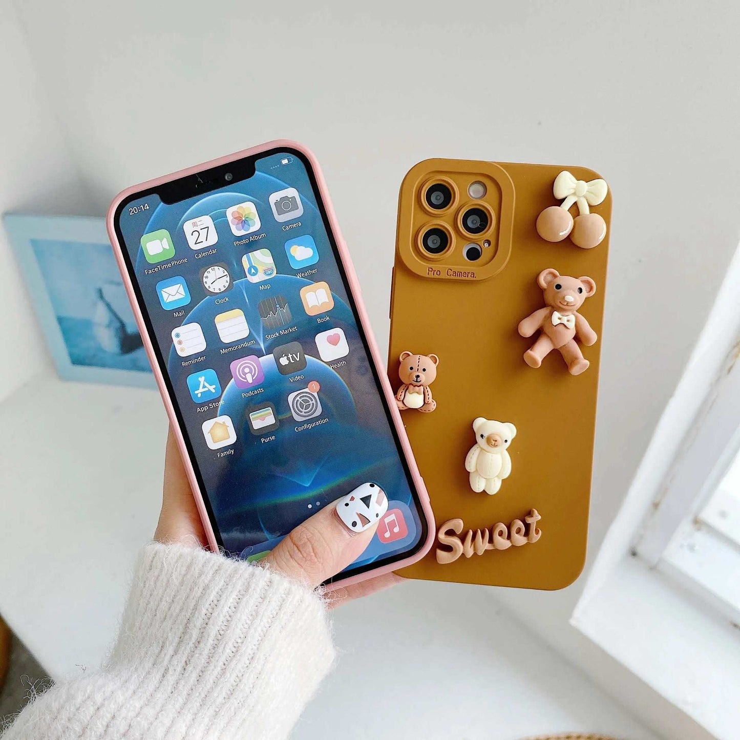 3D Bunny and Bear Phone Case