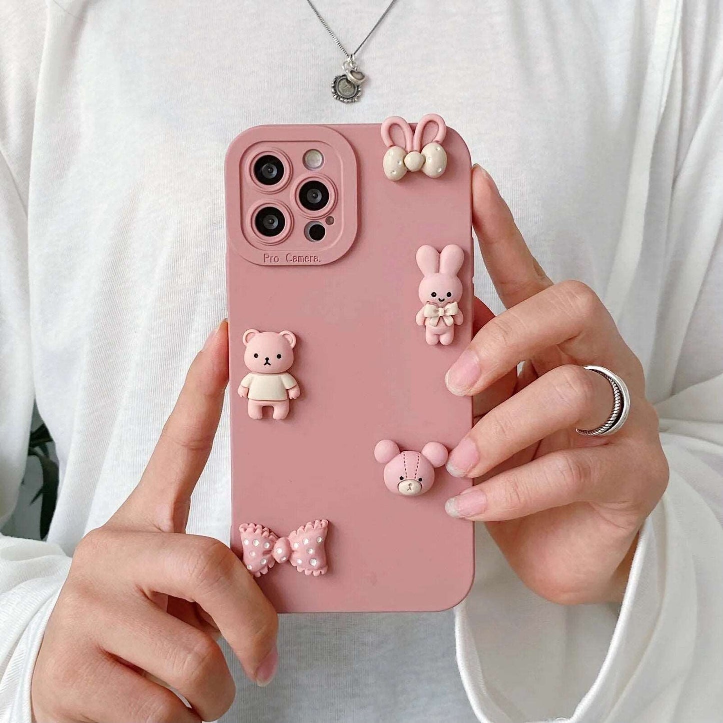 3D Bunny and Bear Phone Case