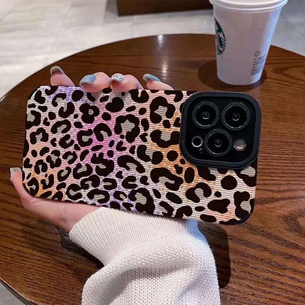 Colorful Leopard Pattern Lovers Phone Case