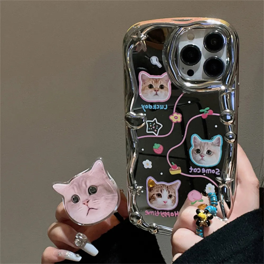 Cute 3D Cat Lovers Phone Case