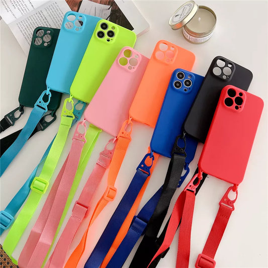 Crossbody Necklace Silicone Phone Case (V2)