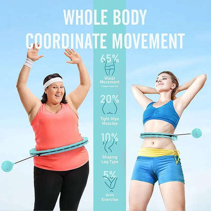 2-in-1 Weighted Hula Hoop for Smart Exercise and Massage