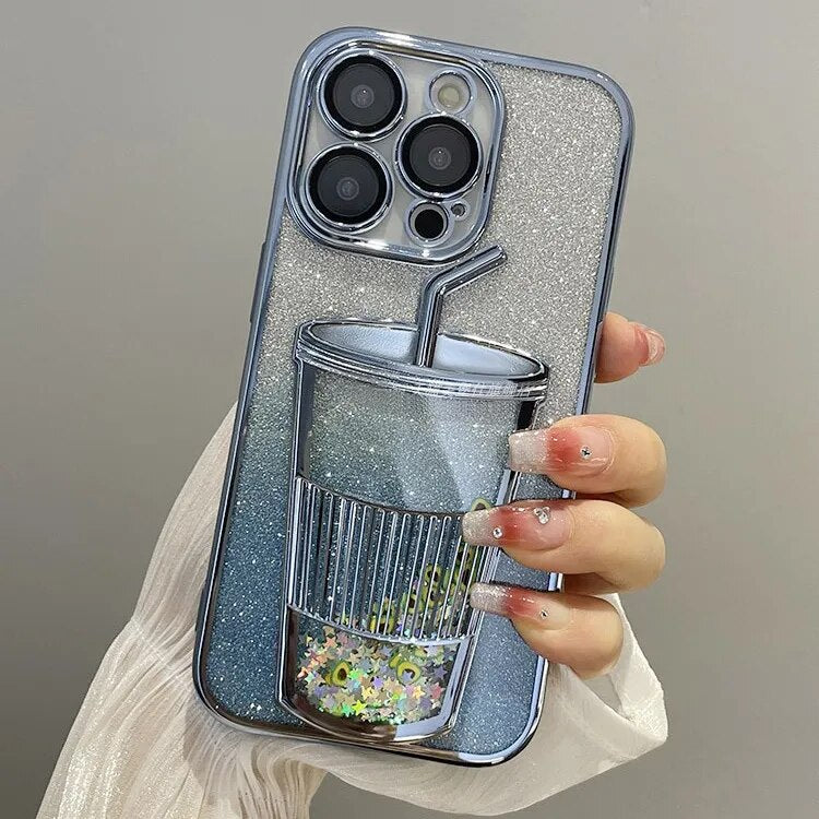 Drinks Lovers Glitter Quicksand Phone Case (V1)