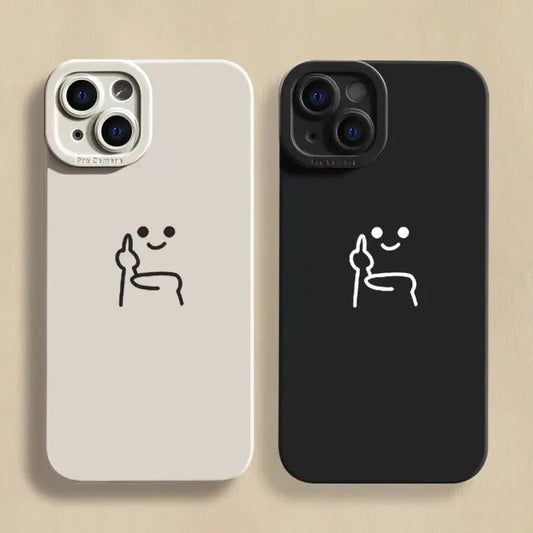 Cartoon Middle Finger Phone Case