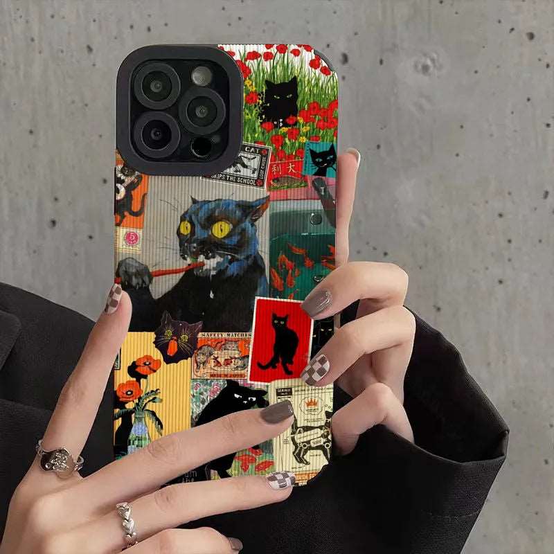 Abstract Art Cat Phone Case