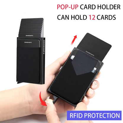 Pop-Up RFID Aluminum Card Holder