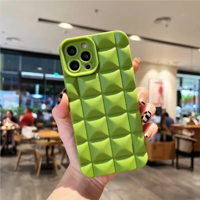 3D Skin Texture Checkered iPhone Case