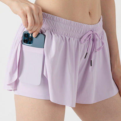 Flowy Sports Run Shorts - INLUMINE 2 in 1