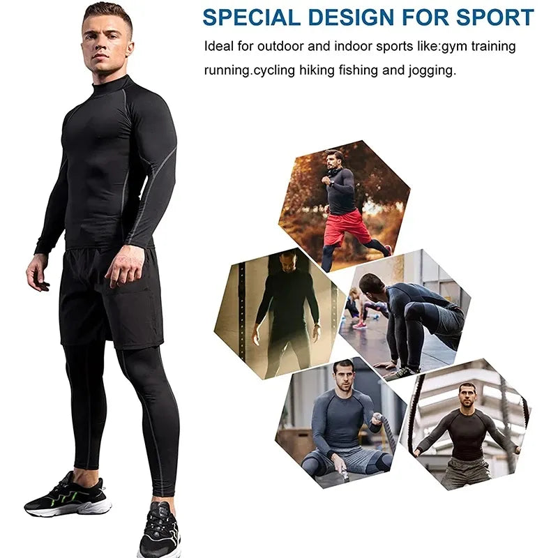 Quick-Dry Long Sleeve Men's Compression Sport T-Shirt