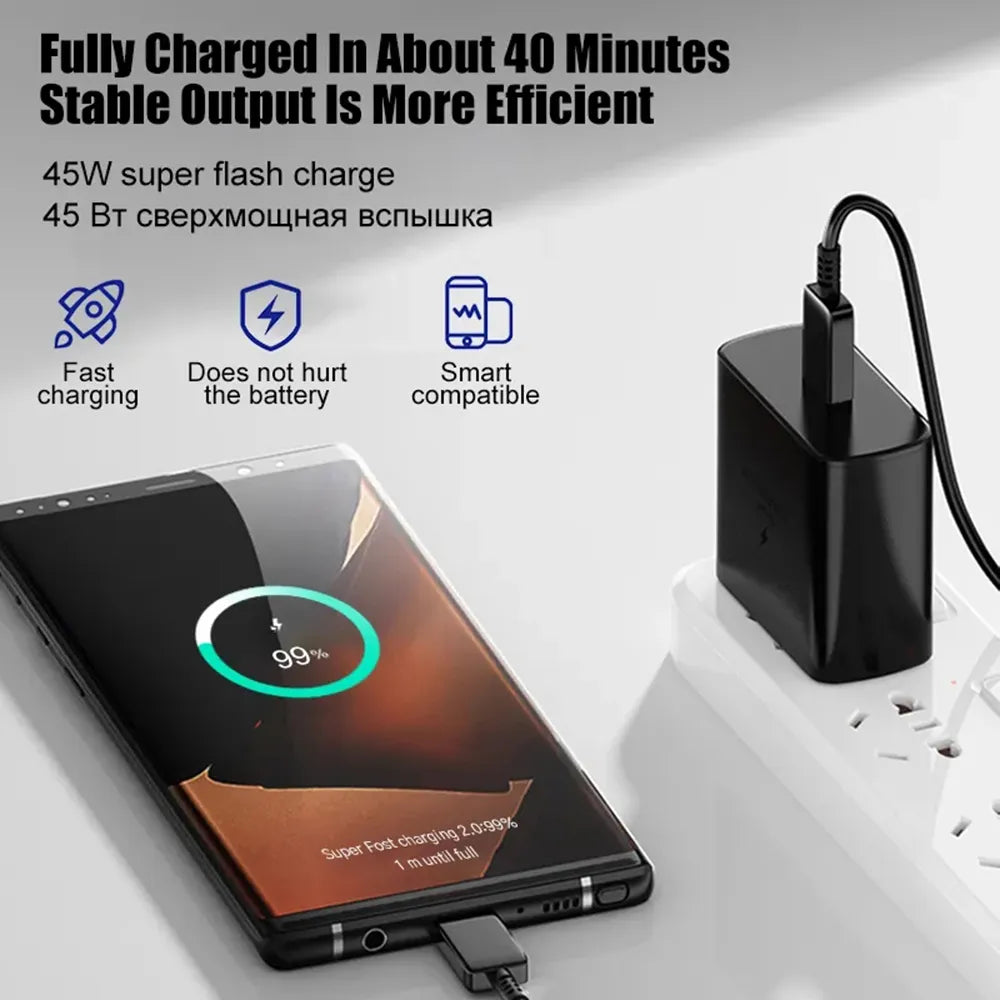 45W Super Fast Charger For Samsung