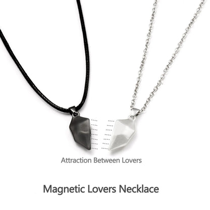 Magnetic Heart Couple Necklace Set